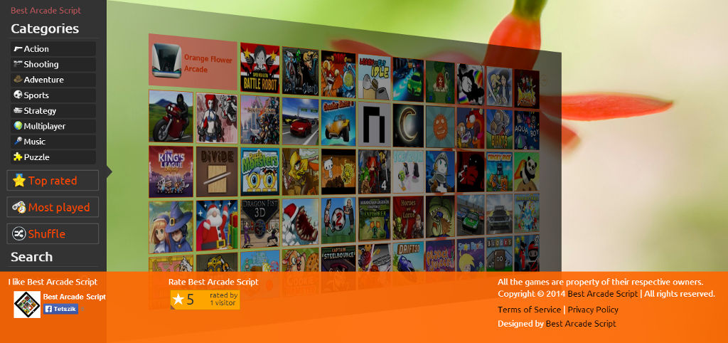 Orange Flower template